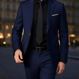 بدلة رجالية، تصميم أنيق وعملي، طقم بدلة رجالية بلون موحد، بسيط، بأكمام طويلة، يتضمن بدلة بأكمام طويلة مع ياقة وبنطال متناسق. مناسبة للارتداء اليومي، والعمل، وحفلات الزفاف، والرقص، والاجتماعات الرسمية، وغيرها من المناسبات، بتصميم أنيق وبسيط. 3