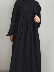 طقم عباءة طويلة محتشمة