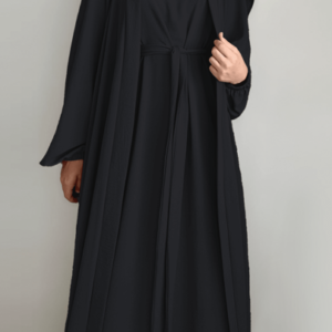 طقم عباءة طويلة محتشمة